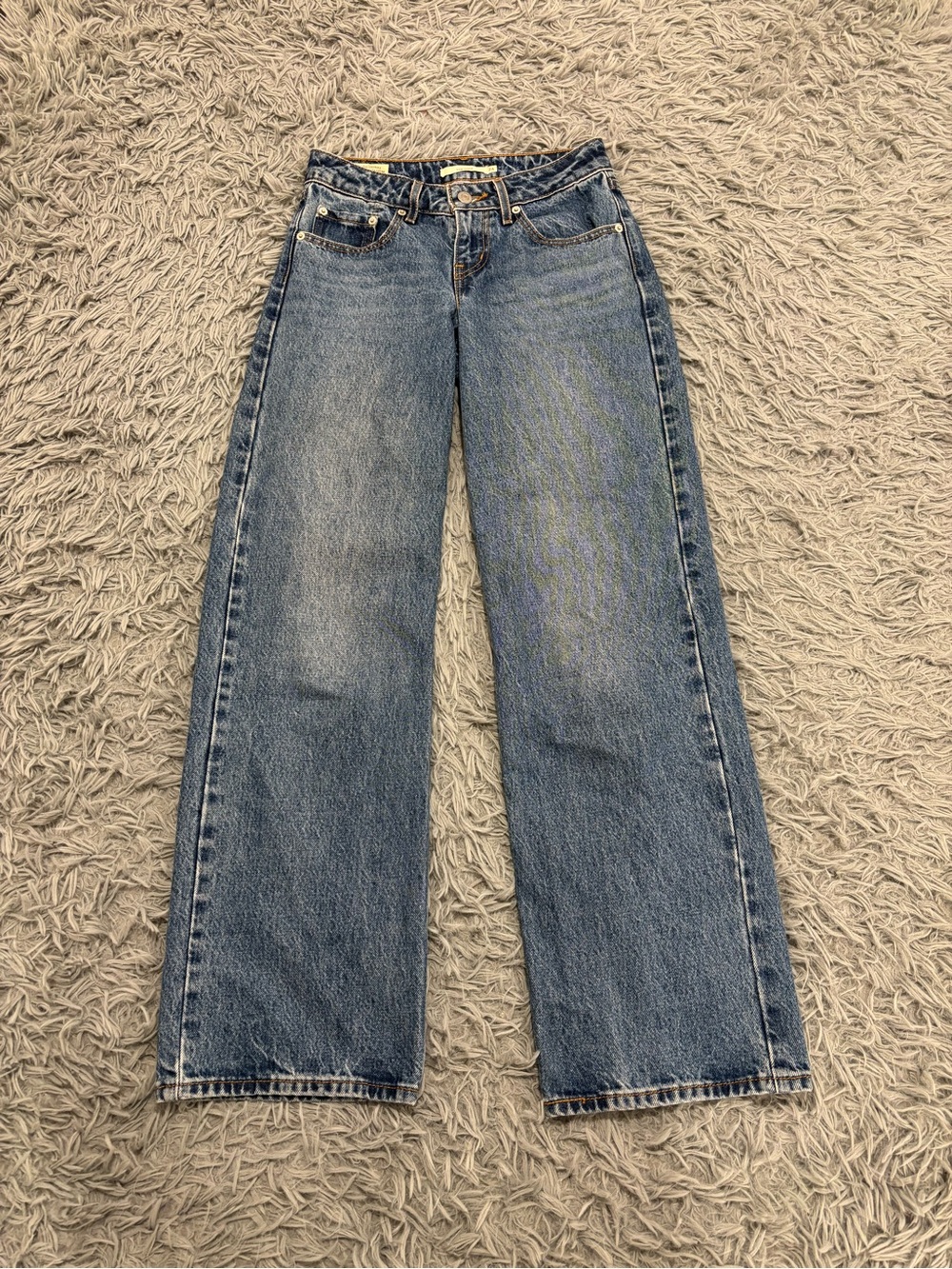 Levi's Premium Low Loose Jeans Women’s 24 Light Blue Wide Leg Baggy Loose Y2K